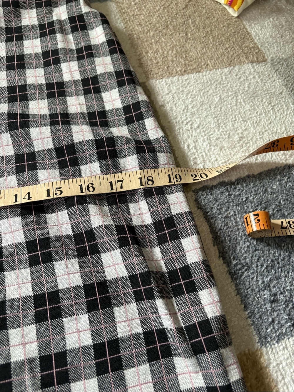 Unique Vintage Black and White Check Midi Dress - Picture 8 of 8